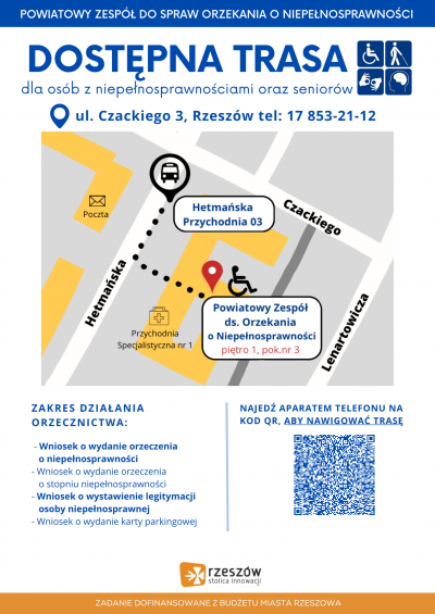 Powiatowy Zesp&oacute;ł do Spraw Orzekania o Niepełnosprawności ul. Czackiego 3